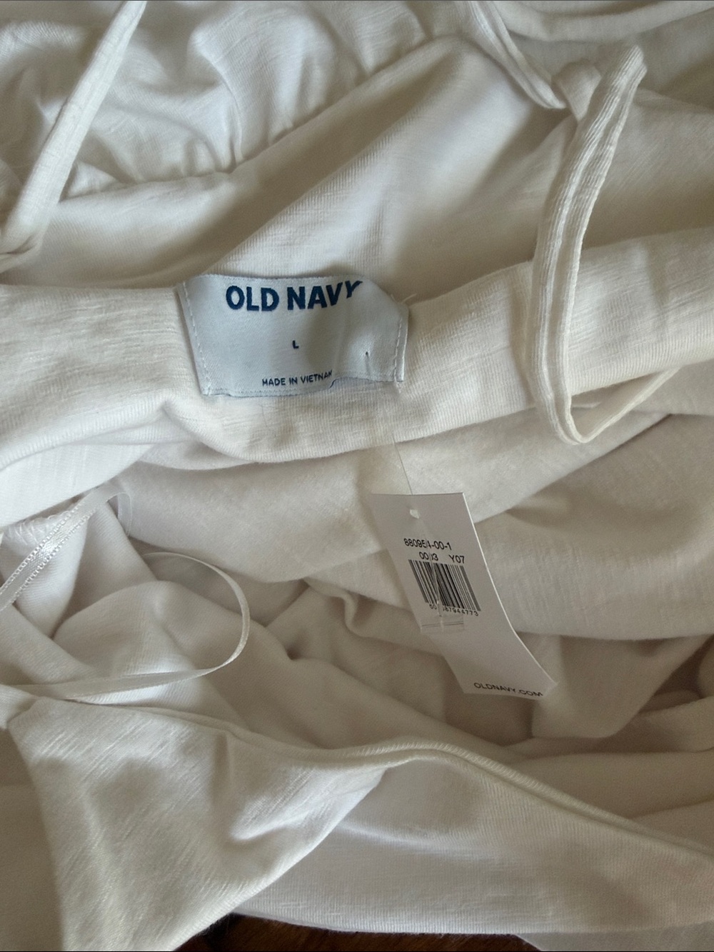 โจNWT Old Navy spaghetti strap tiered midi dress in white - Picture 3 of 8